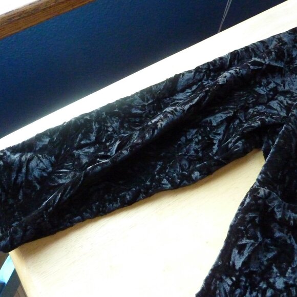 NOMADIC TRADERS GOTH WEDDING BLACK CRUSHED VELVET LONG SLEEVE SHIRT BOHO GYPSY L - Picture 9 of 16